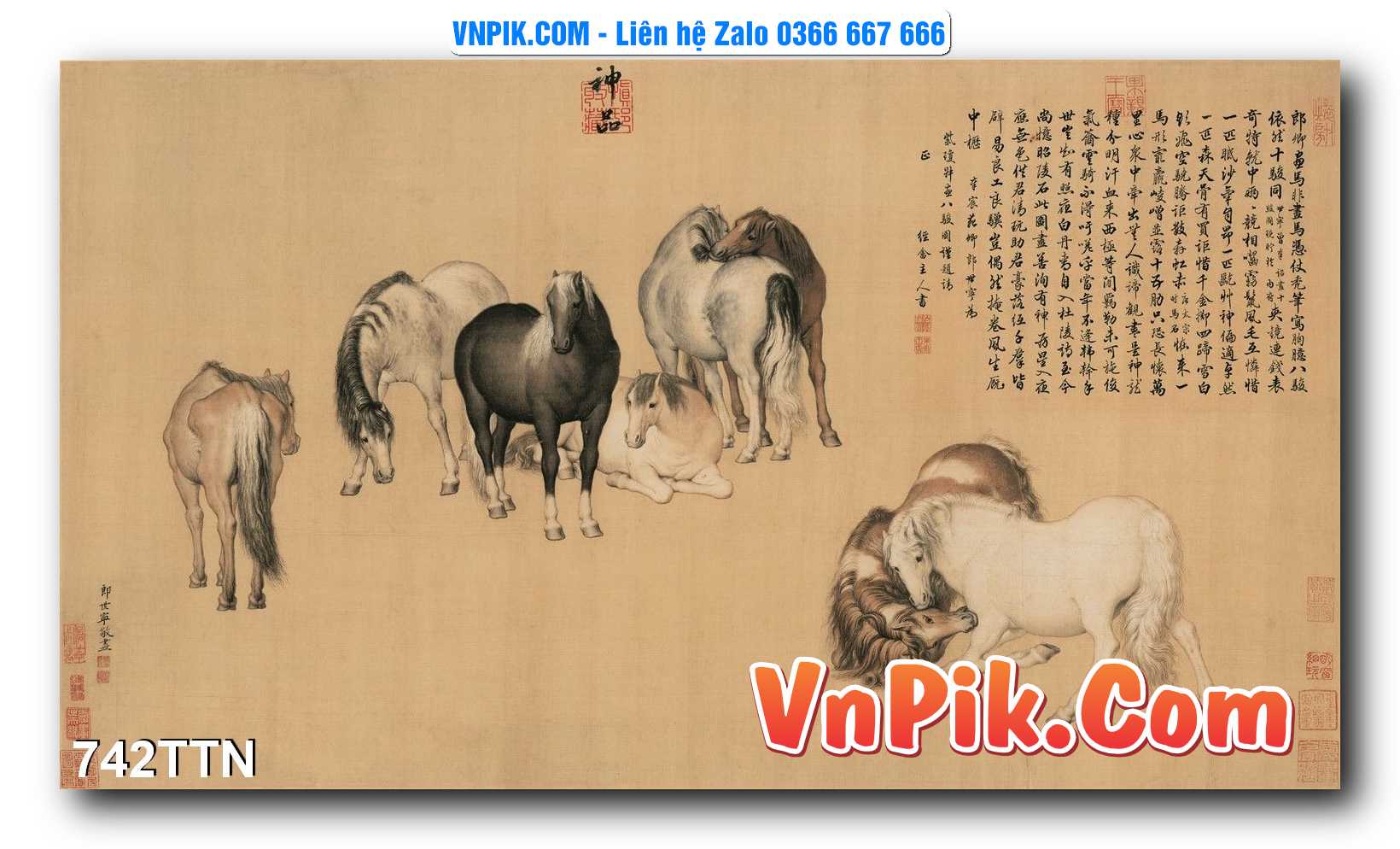 Tranh thác nước – Tranh phong thủy – Tranh treo tường mã 742TTN