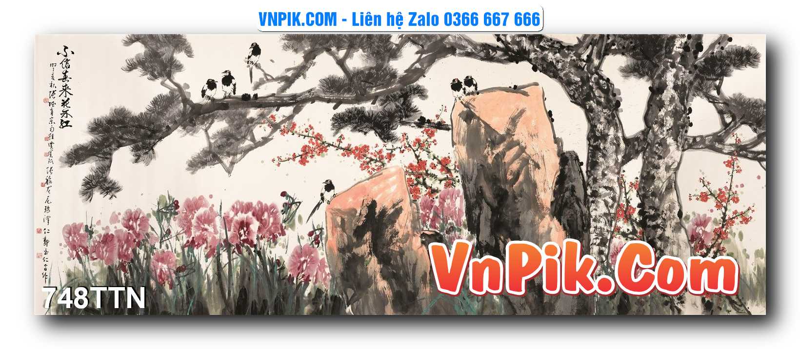 Tranh thác nước – Tranh phong thủy – Tranh treo tường mã 748TTN