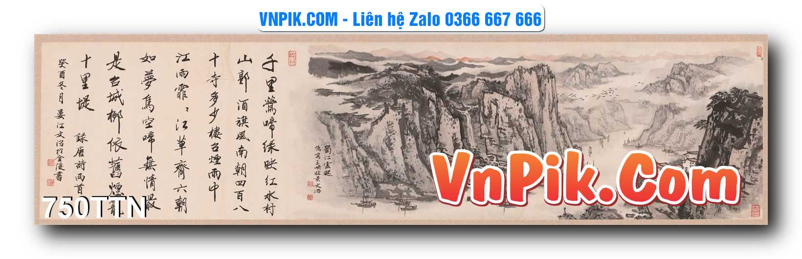 Tranh thác nước – Tranh phong thủy – Tranh treo tường mã 750TTN