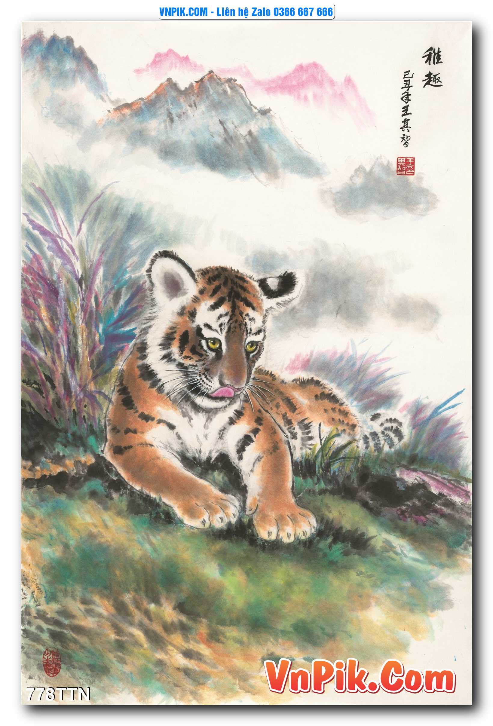 Tranh thác nước – Tranh phong thủy – Tranh treo tường mã 778TTN