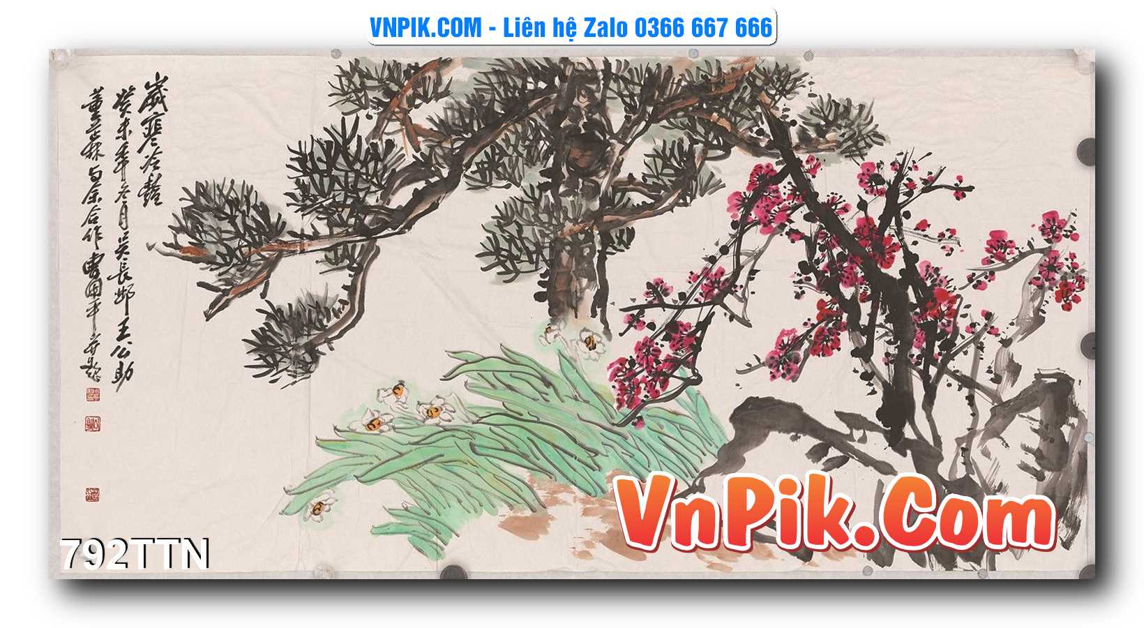 Tranh thác nước – Tranh phong thủy – Tranh treo tường mã 792TTN