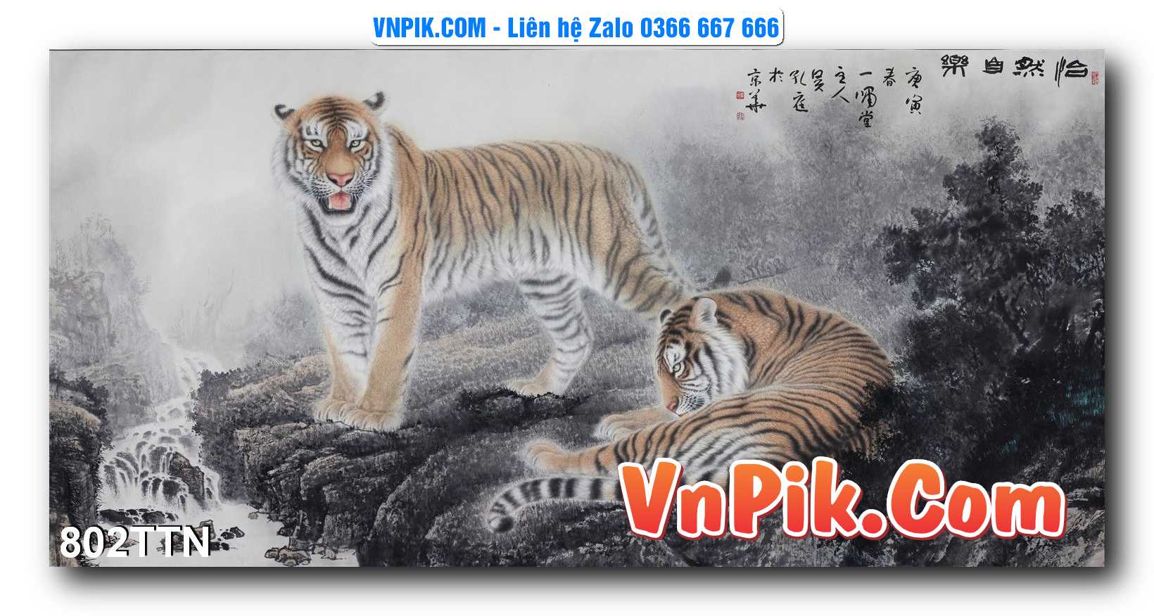 Tranh thác nước – Tranh phong thủy – Tranh treo tường mã 802TTN