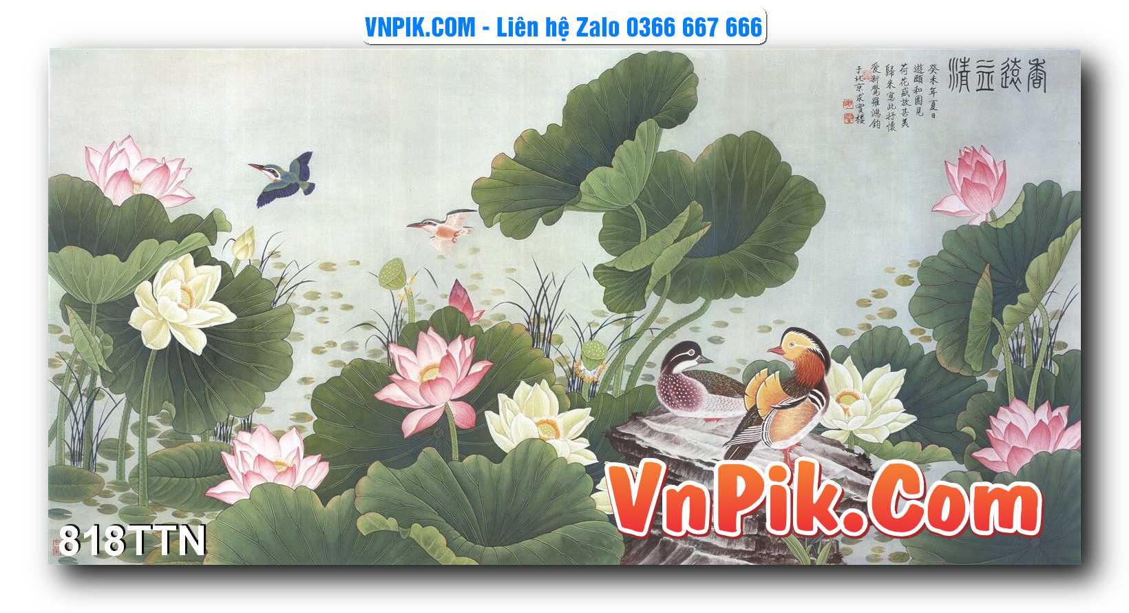 Tranh thác nước – Tranh phong thủy – Tranh treo tường mã 818TTN