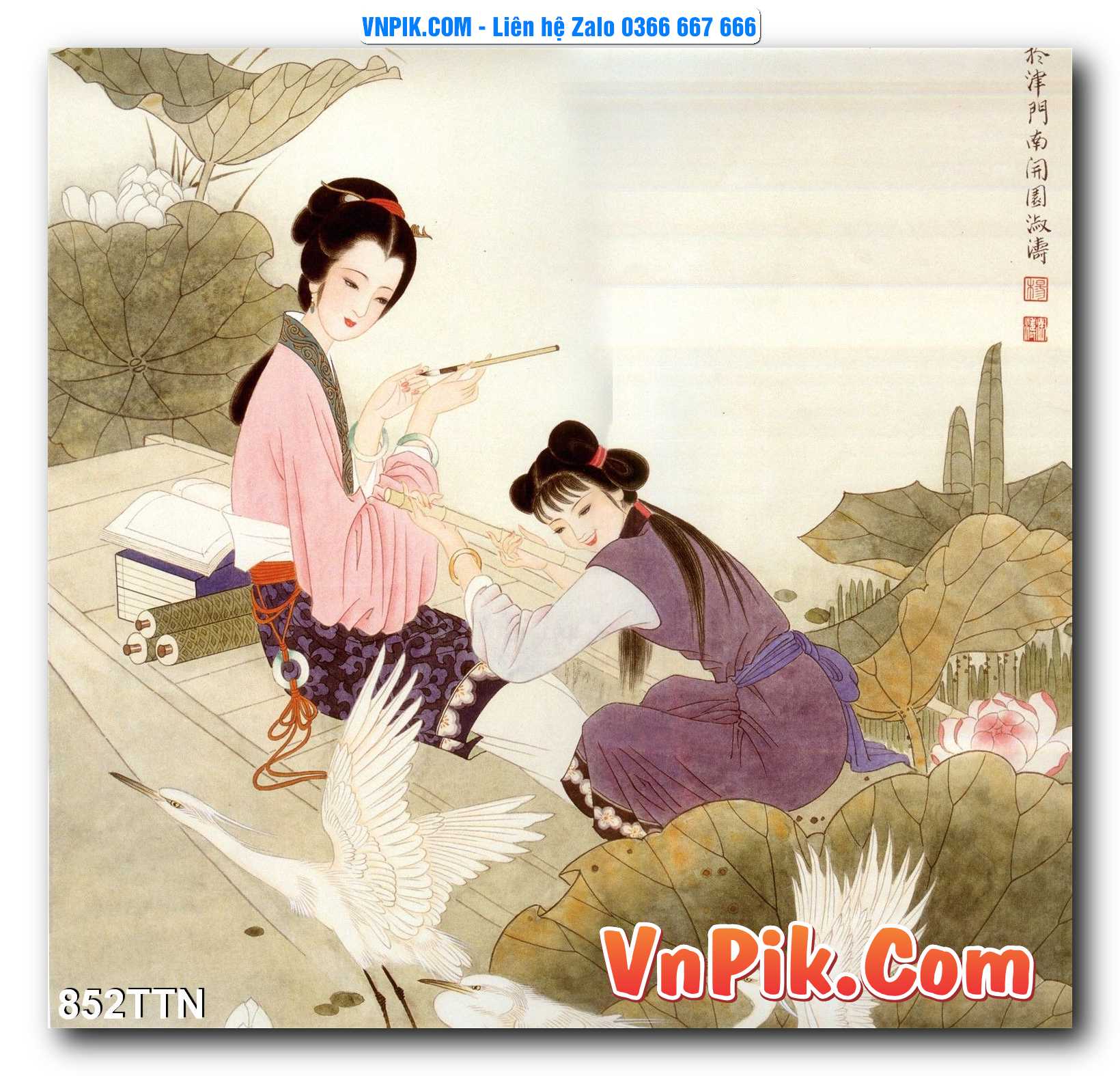 Tranh thác nước – Tranh phong thủy – Tranh treo tường mã 852TTN