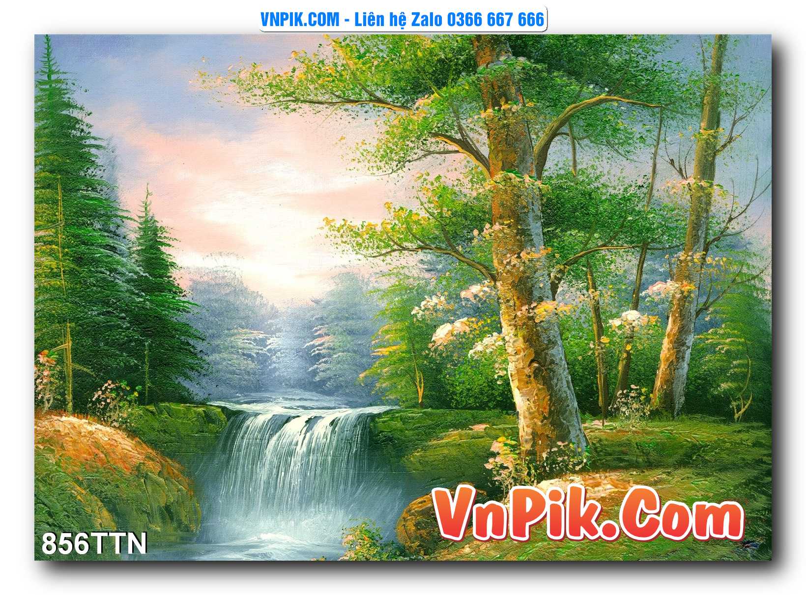 Tranh thác nước – Tranh phong thủy – Tranh treo tường mã 856TTN