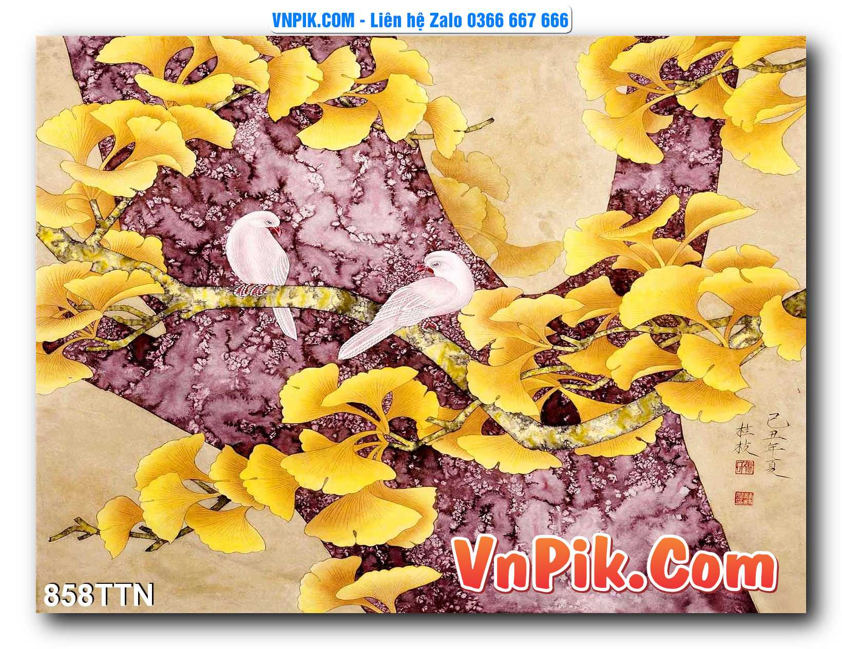 Tranh thác nước – Tranh phong thủy – Tranh treo tường mã 858TTN