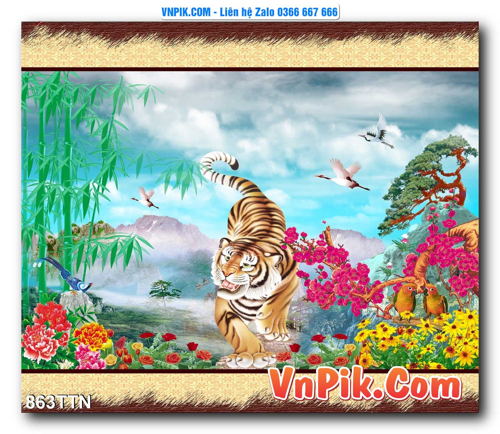 Tranh thác nước – Tranh phong thủy – Tranh treo tường mã 863TTN
