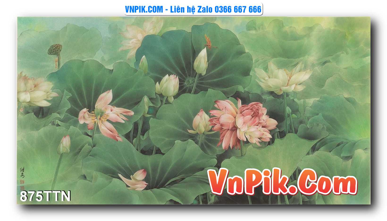 Tranh thác nước – Tranh phong thủy – Tranh treo tường mã 875TTN