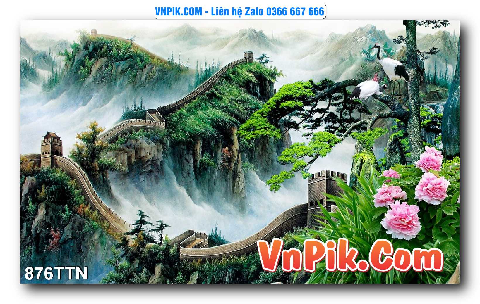 Tranh thác nước – Tranh phong thủy – Tranh treo tường mã 876TTN