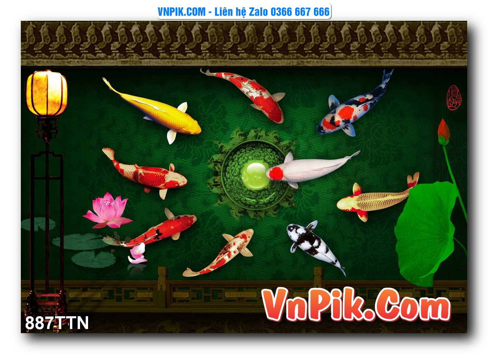 Tranh thác nước – Tranh phong thủy – Tranh treo tường mã 887TTN