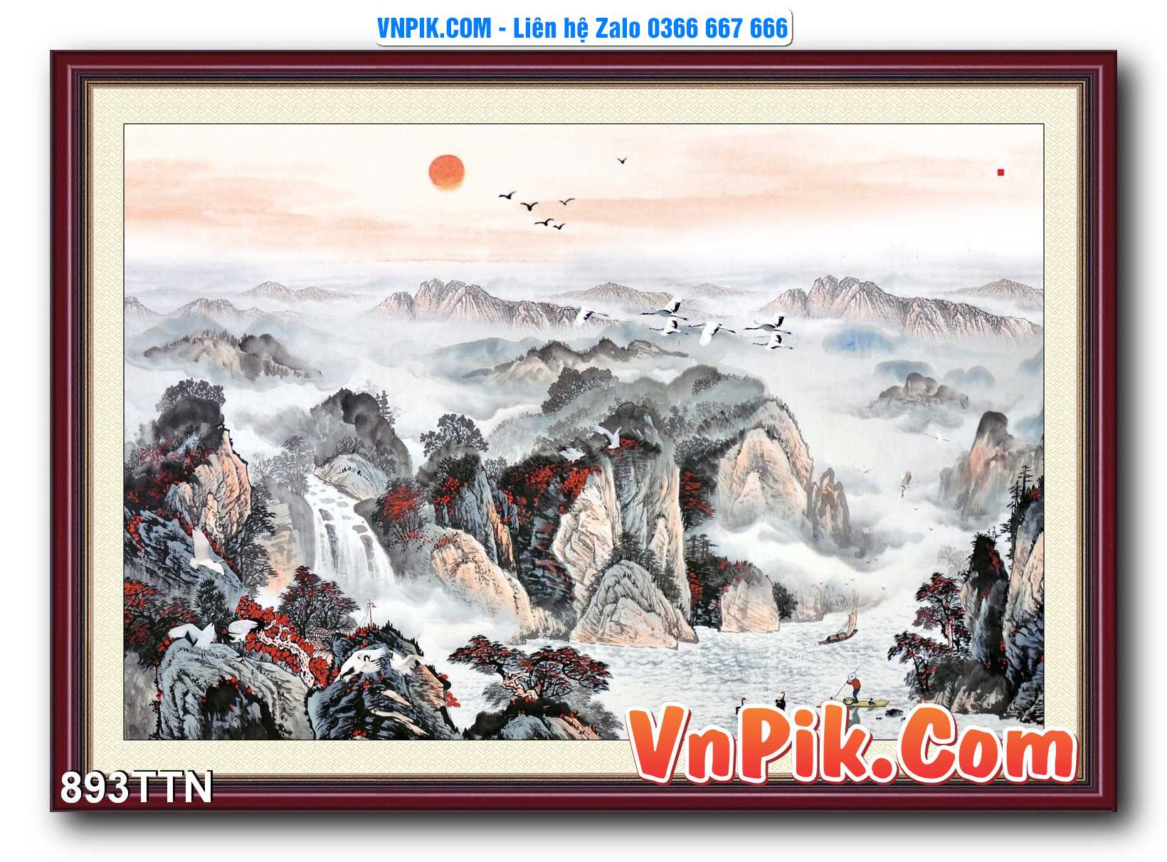 Tranh thác nước – Tranh phong thủy – Tranh treo tường mã 893TTN