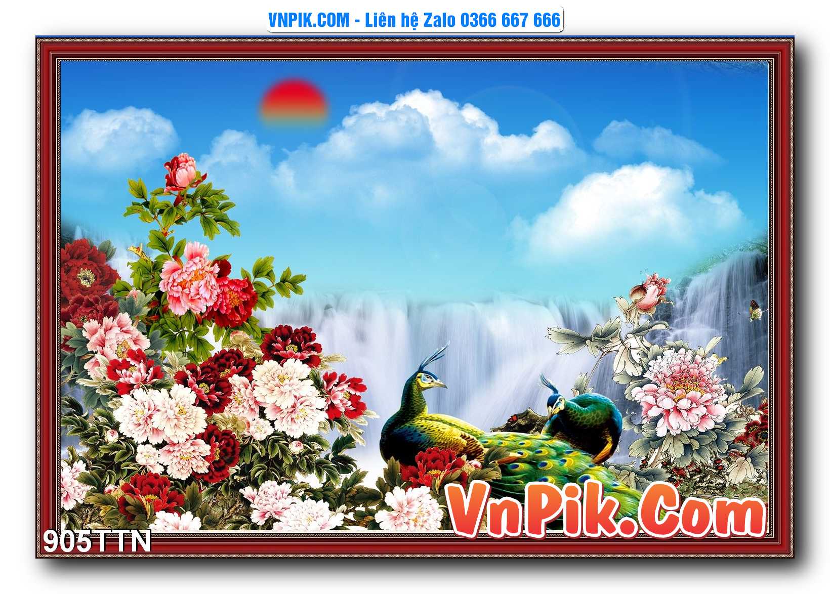 Tranh thác nước – Tranh phong thủy – Tranh treo tường mã 905TTN