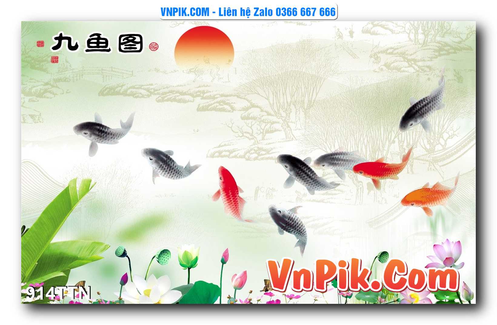 Tranh thác nước – Tranh phong thủy – Tranh treo tường mã 914TTN
