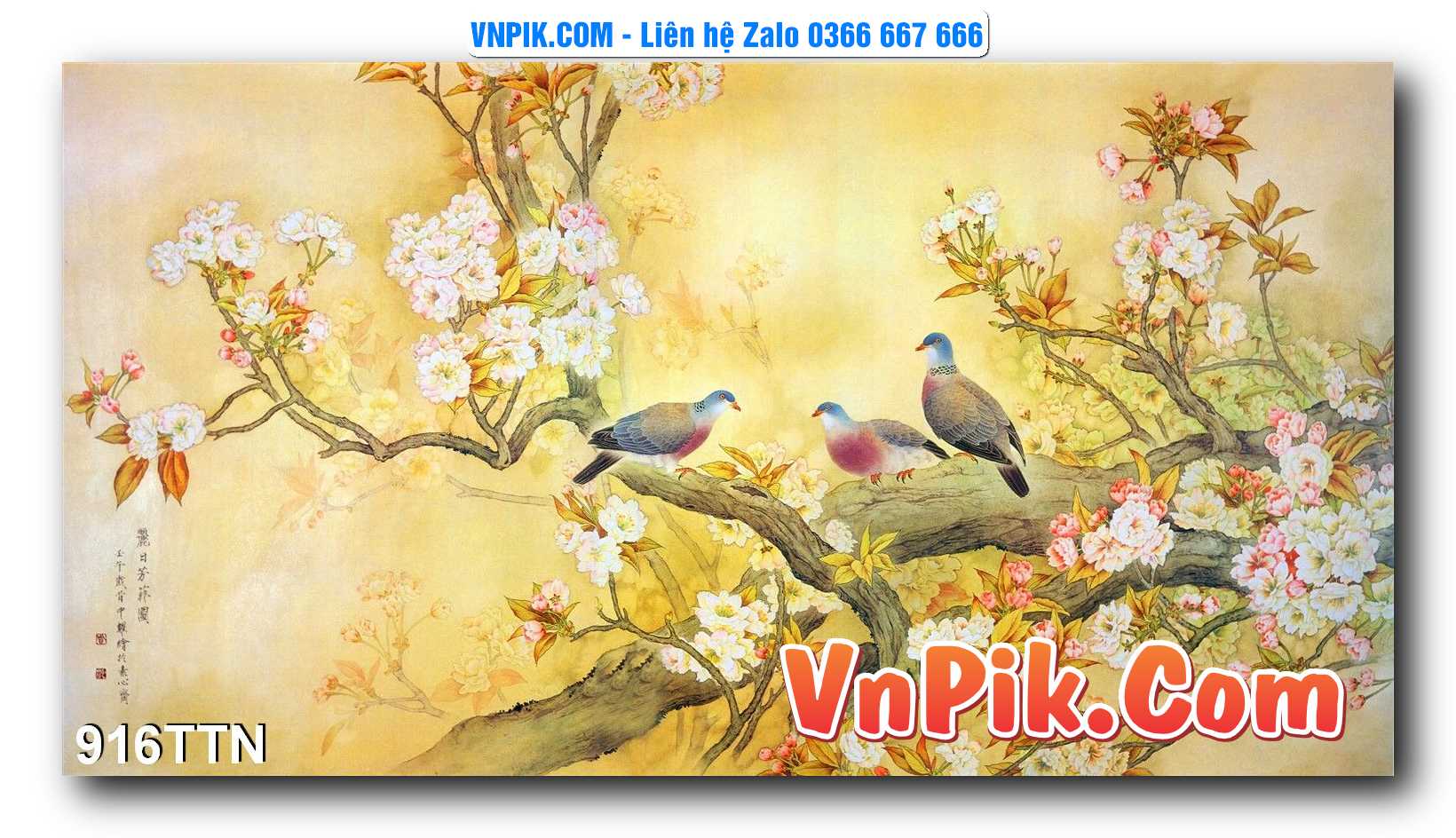 Tranh thác nước – Tranh phong thủy – Tranh treo tường mã 916TTN