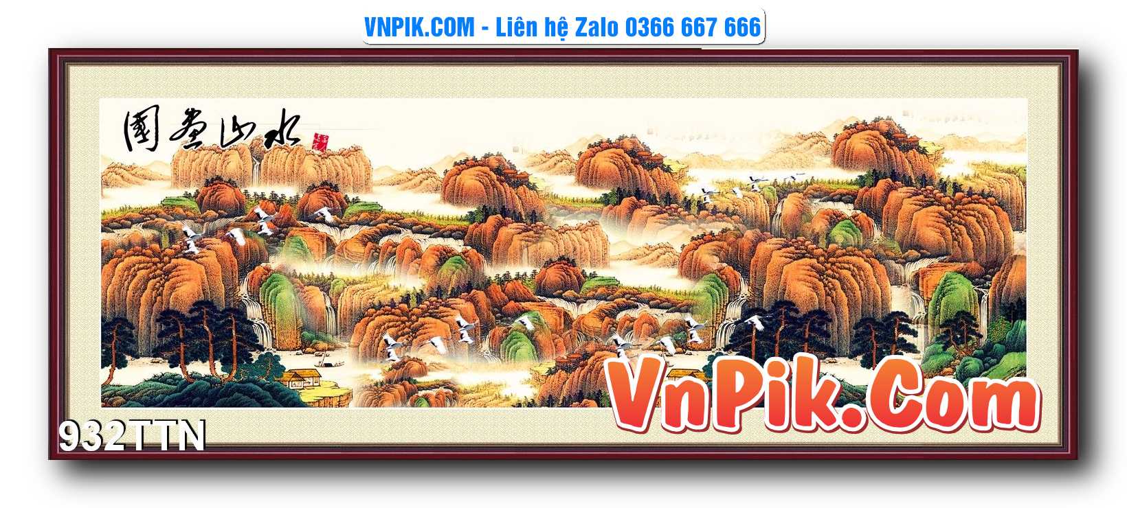 Tranh thác nước – Tranh phong thủy – Tranh treo tường mã 932TTN
