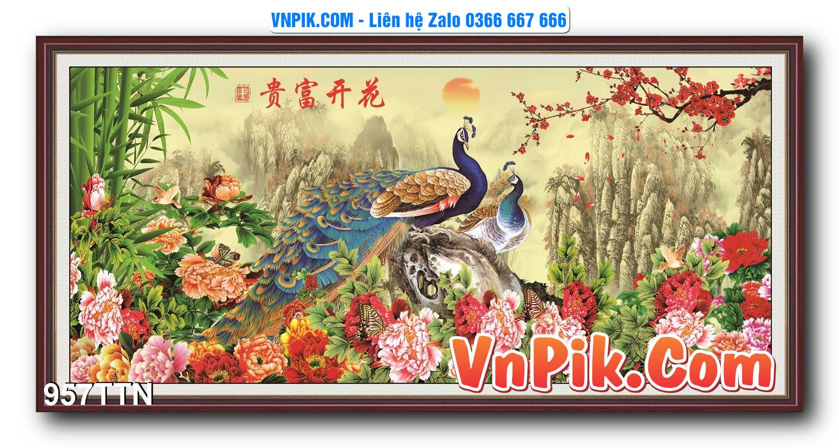 Tranh thác nước – Tranh phong thủy – Tranh treo tường mã 957TTN