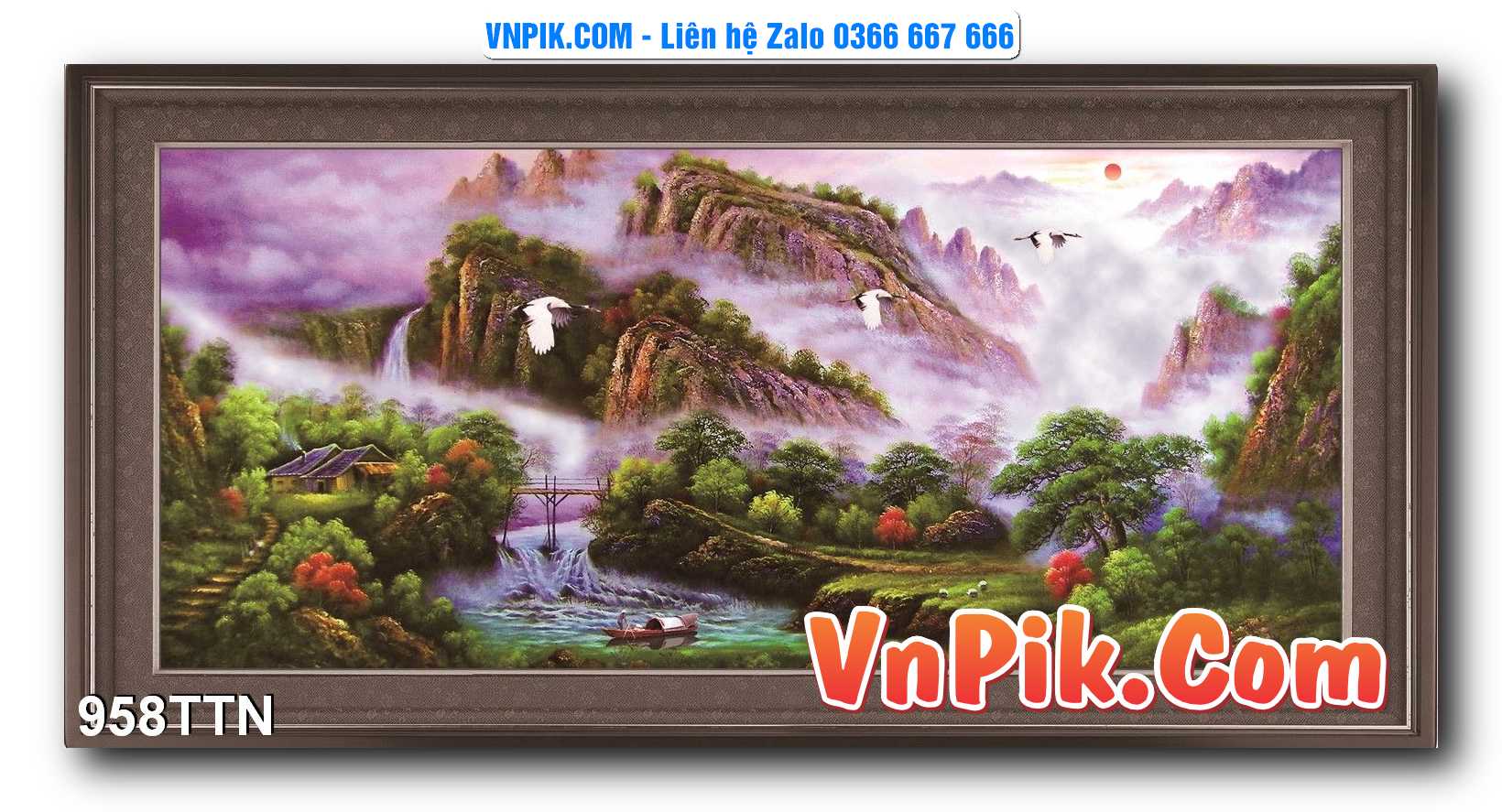 Tranh thác nước – Tranh phong thủy – Tranh treo tường mã 958TTN