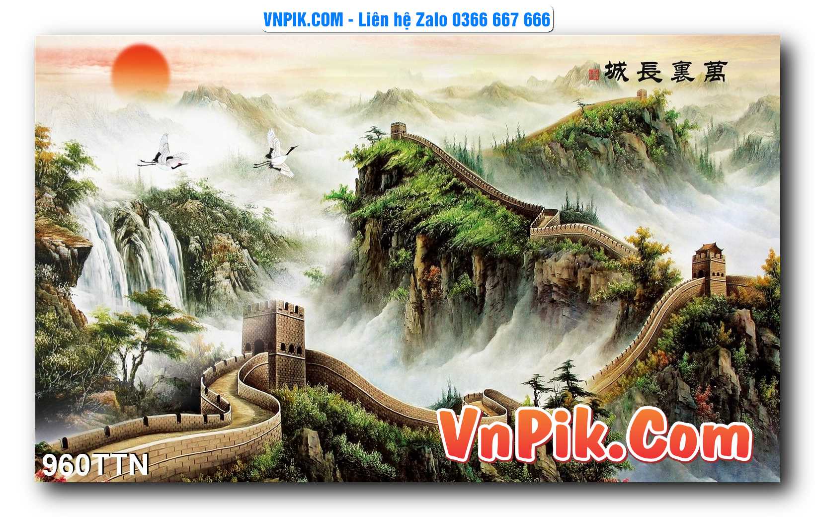 Tranh thác nước – Tranh phong thủy – Tranh treo tường mã 960TTN