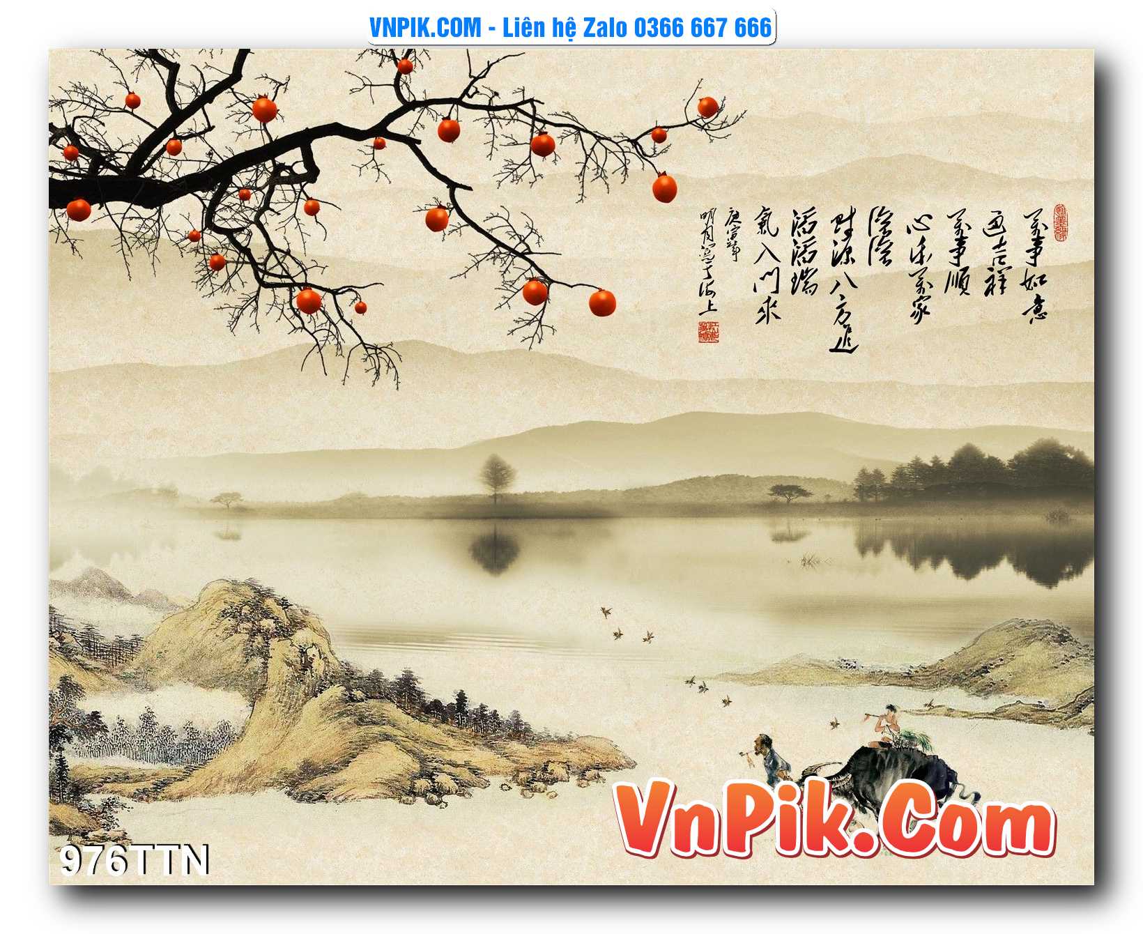 Tranh thác nước – Tranh phong thủy – Tranh treo tường mã 976TTN