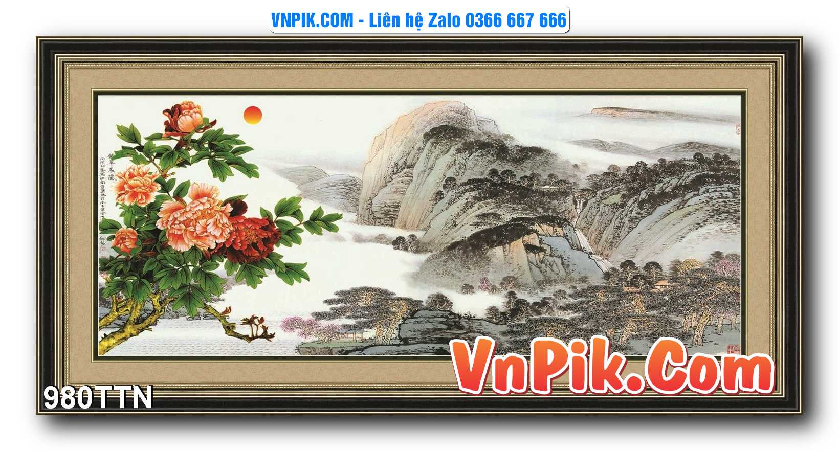 Tranh thác nước – Tranh phong thủy – Tranh treo tường mã 980TTN