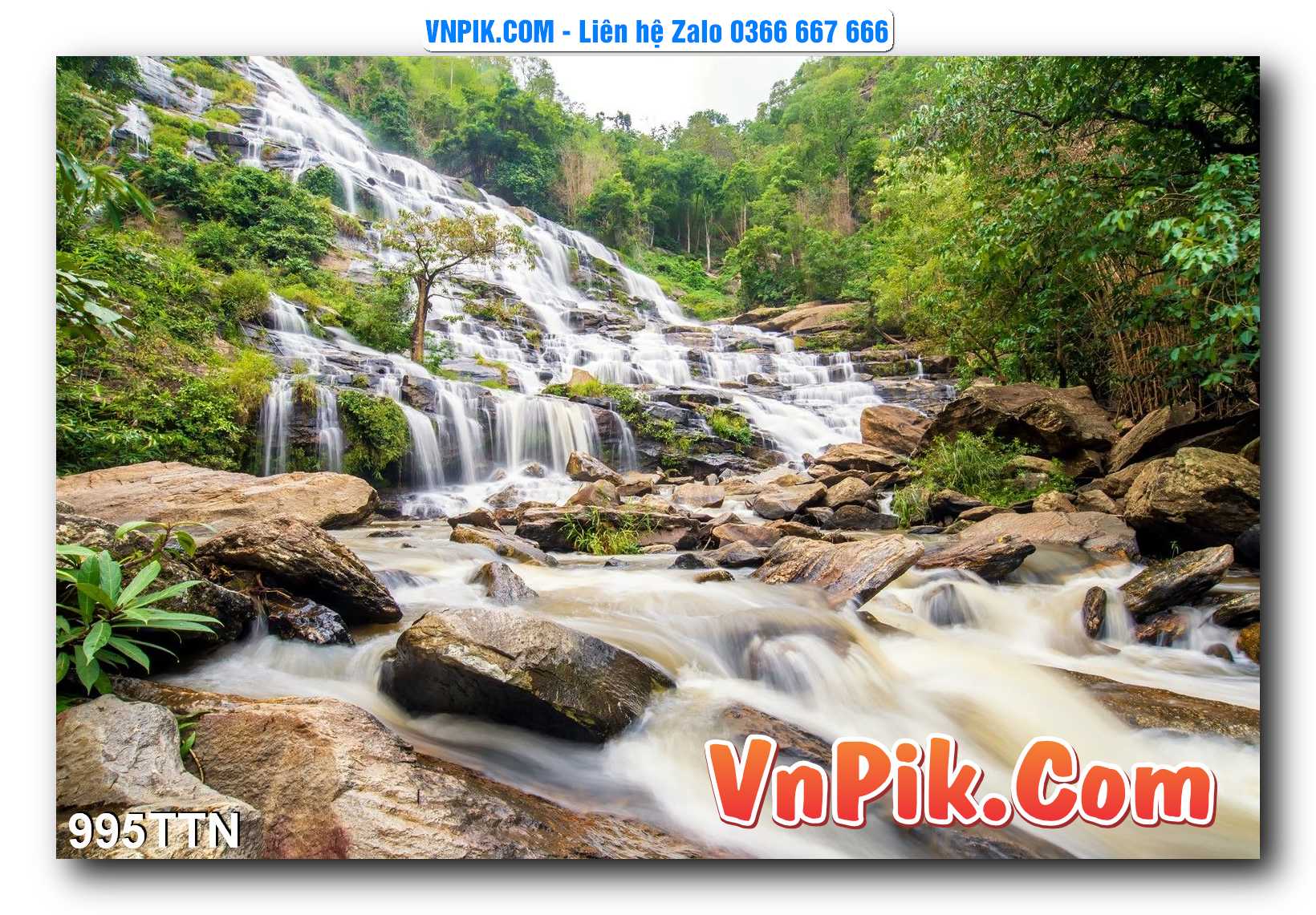 Tranh thác nước – Tranh phong thủy – Tranh treo tường mã 995TTN