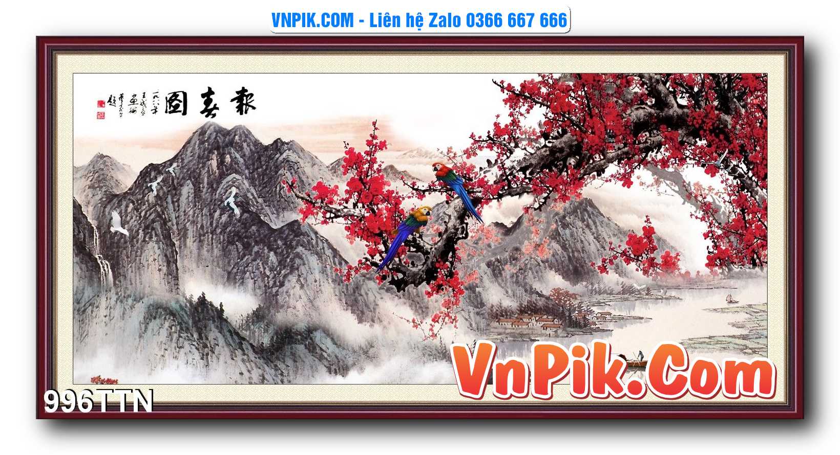 Tranh thác nước – Tranh phong thủy – Tranh treo tường mã 996TTN