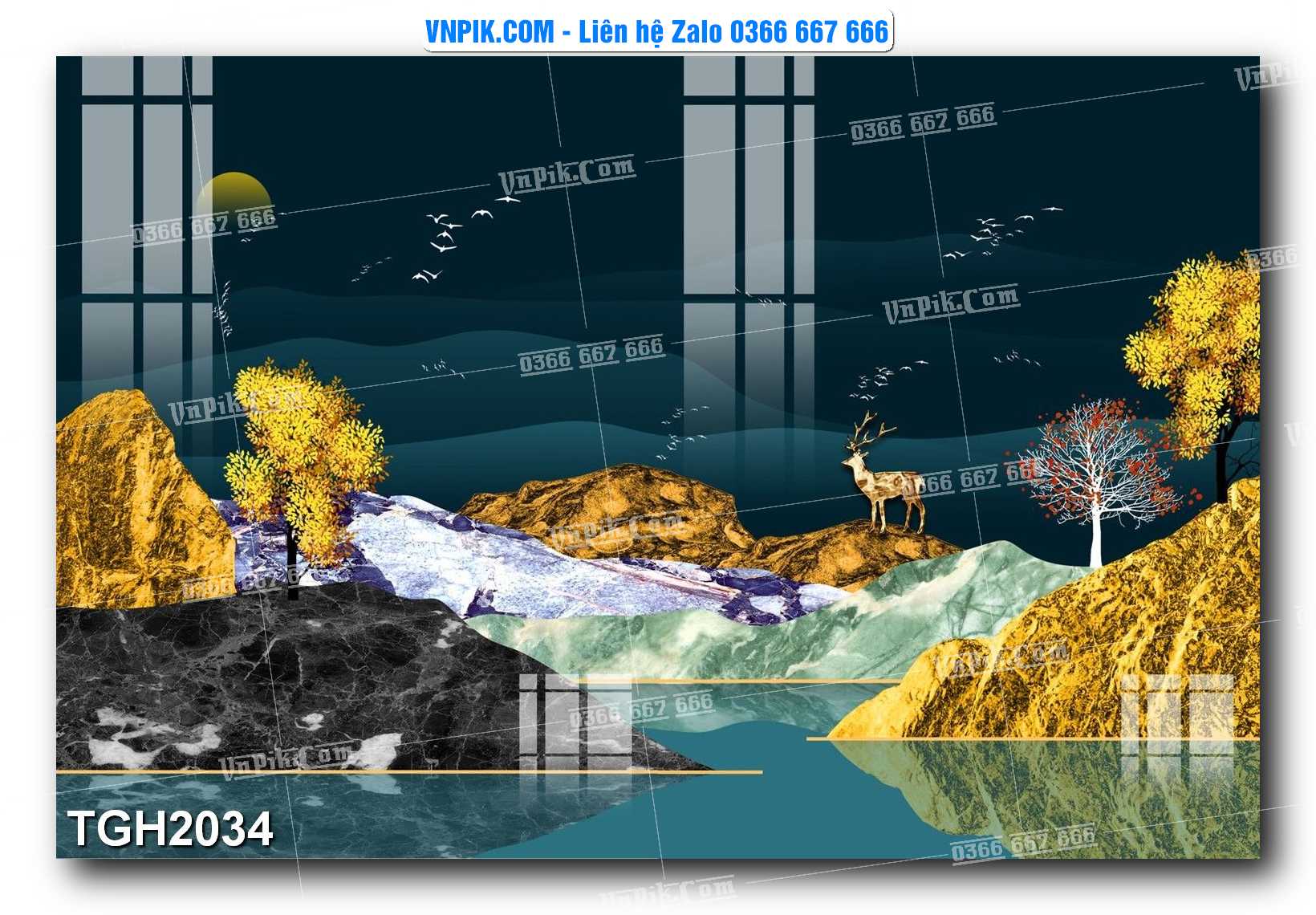 Tranh Ghép Treo Tường Mã File TGH2034
