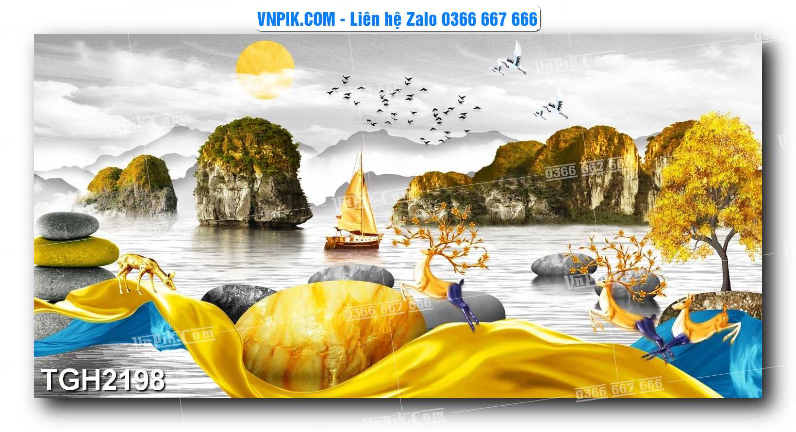 Tranh Ghép Treo Tường Mã File TGH2198