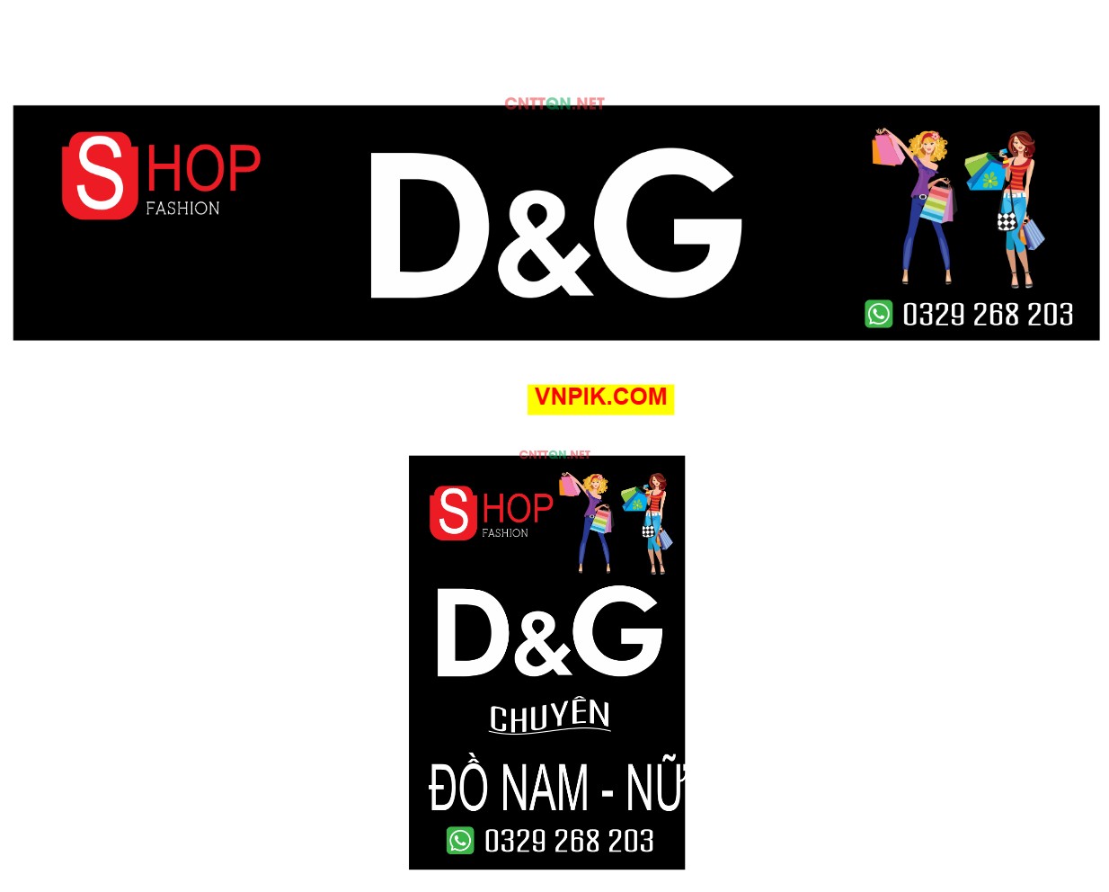 Thiết kế Bảng biển shop D&G file CorelDRAW