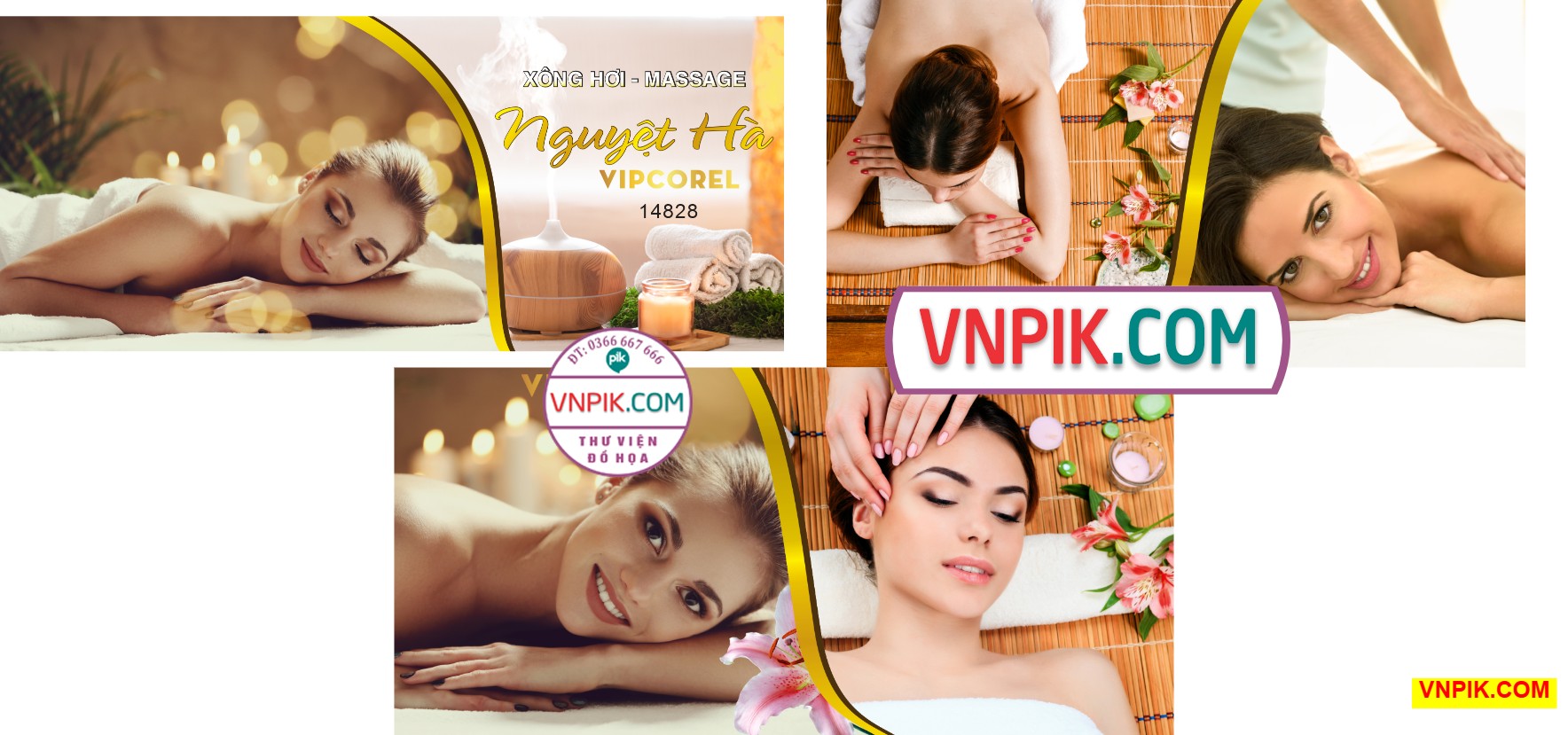 Vector thiết kế Xông Hơi – Massage Nguyệt Hà file corel