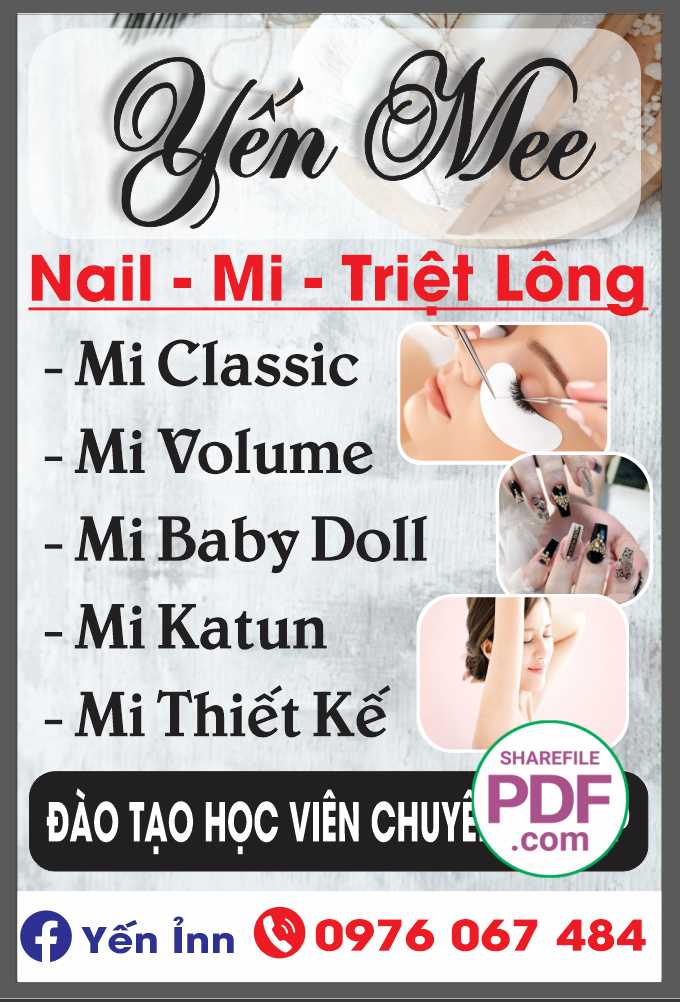Biển vẫy Nai – mi – triệt lông Yến Mee file PDF & CDR