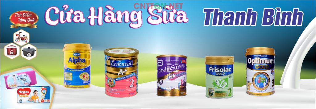 Market biển cửa hàng sữa Thanh Bình file corel