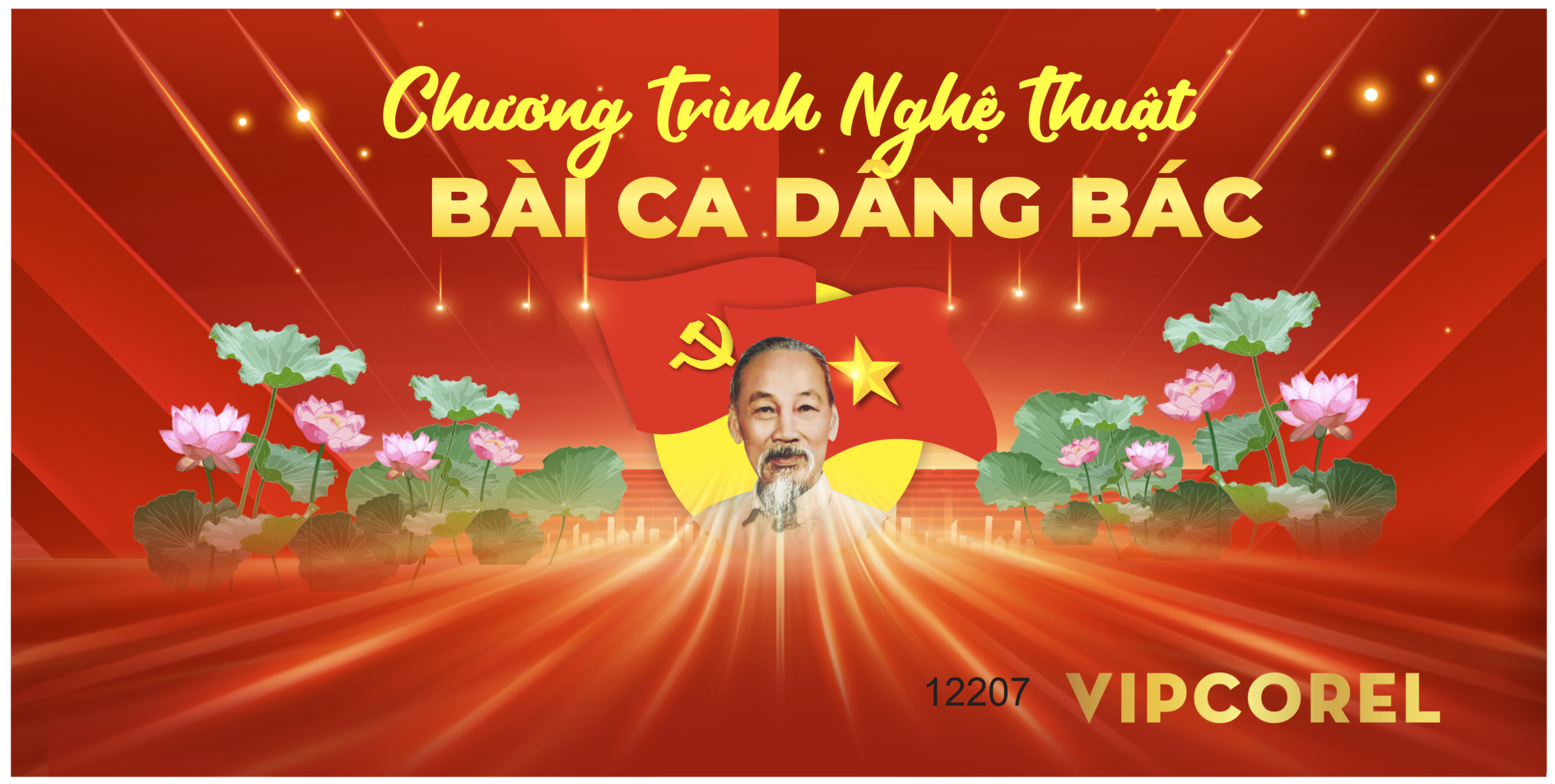 Market Chương trình nghệ thuật bài ca Dâng Bác vector