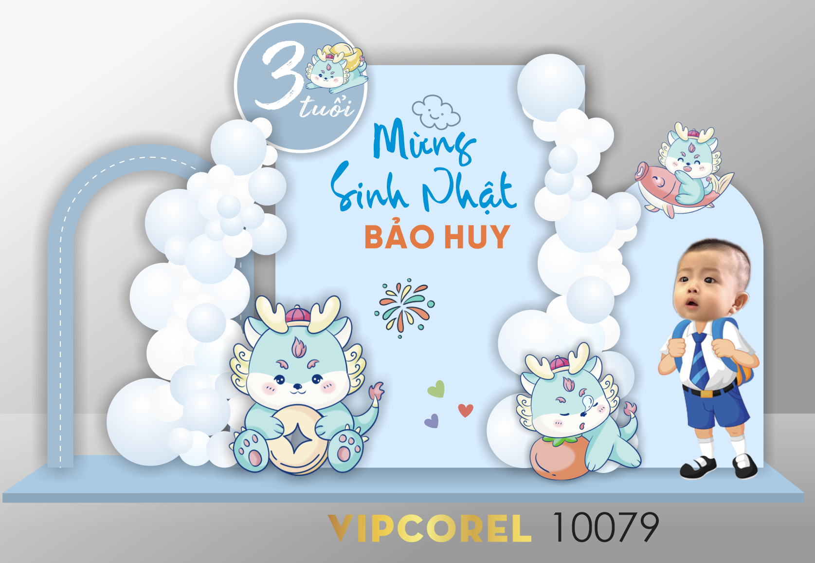 Decor trang trí mừng sinh nhật Bảo Huy 2024