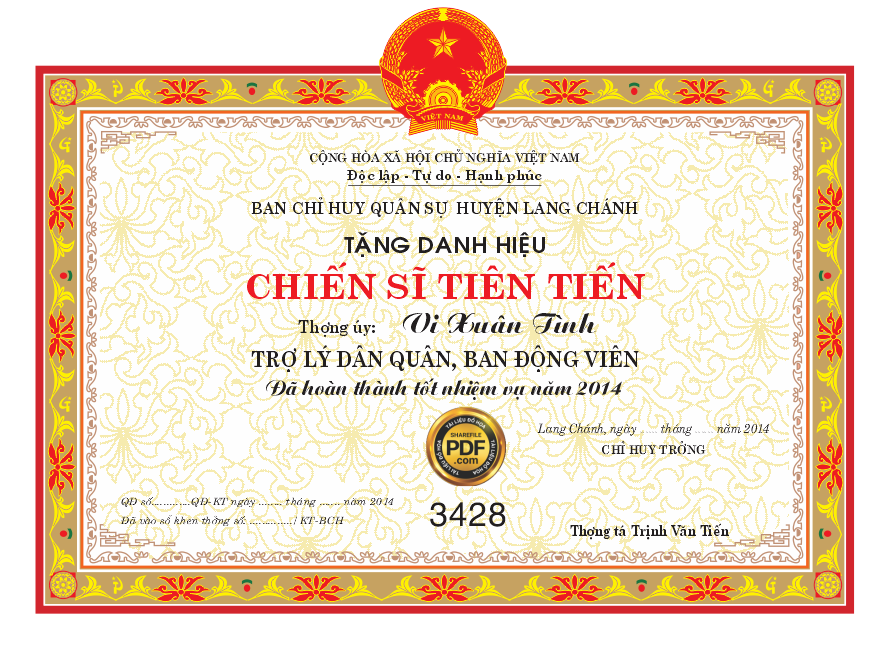 Market bằng khen ban chỉ huy quân sự huyện file Corel