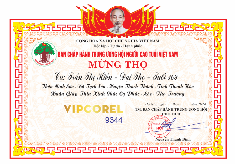 Mẫu giấy mừng thọ mẫu mới 2024 file vector