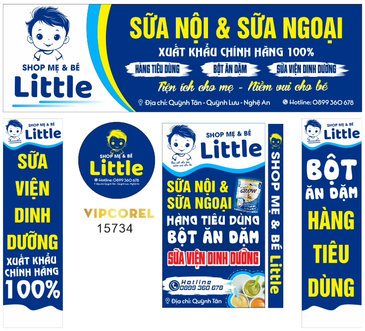 Biển quảng cáo Sữa nội sữa ngoại file corel