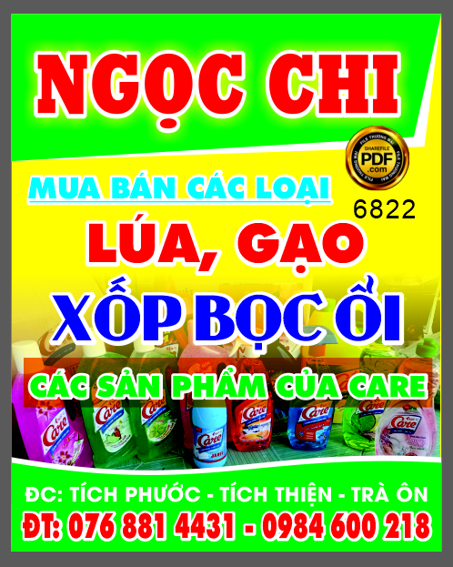 Biển vẫy Ngọc Chi – Mua bán các loại Lúa – gạo