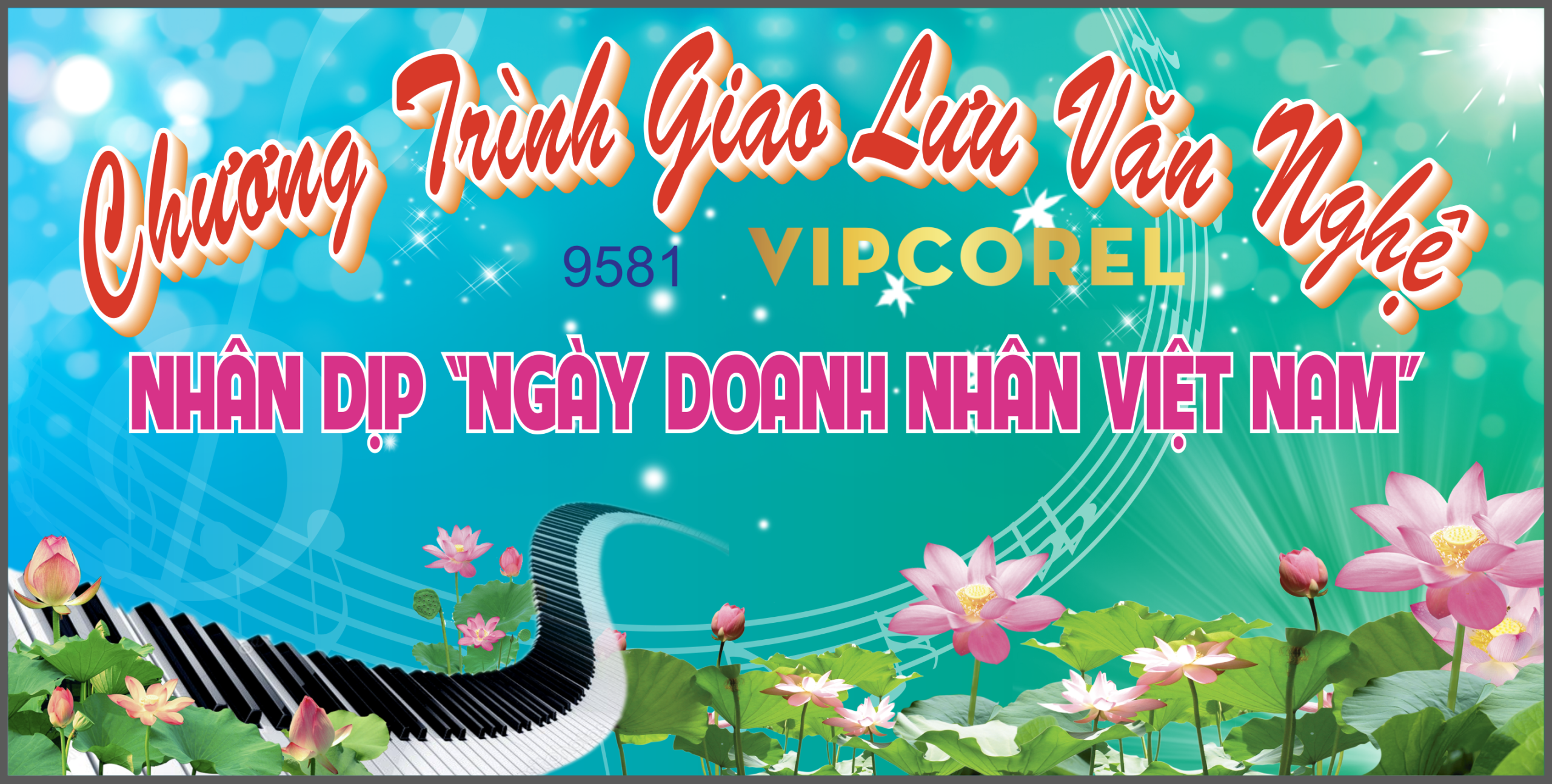 Chương trình văn nghệ ngày doanh nhân Việt Nam vector