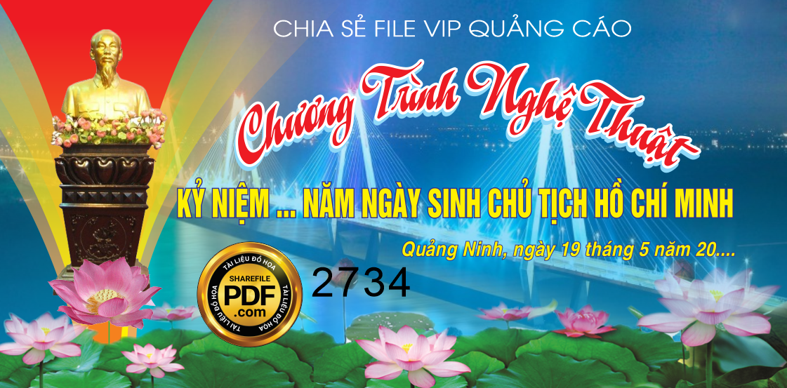 Market chương trình nghệ thuật kỷ niệm ngày sinh Bác Hồ file CDR