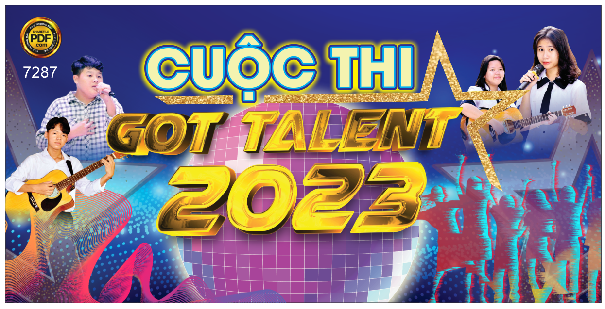 Phông sân khấu cuộc thi Goet talent 2023 file corel