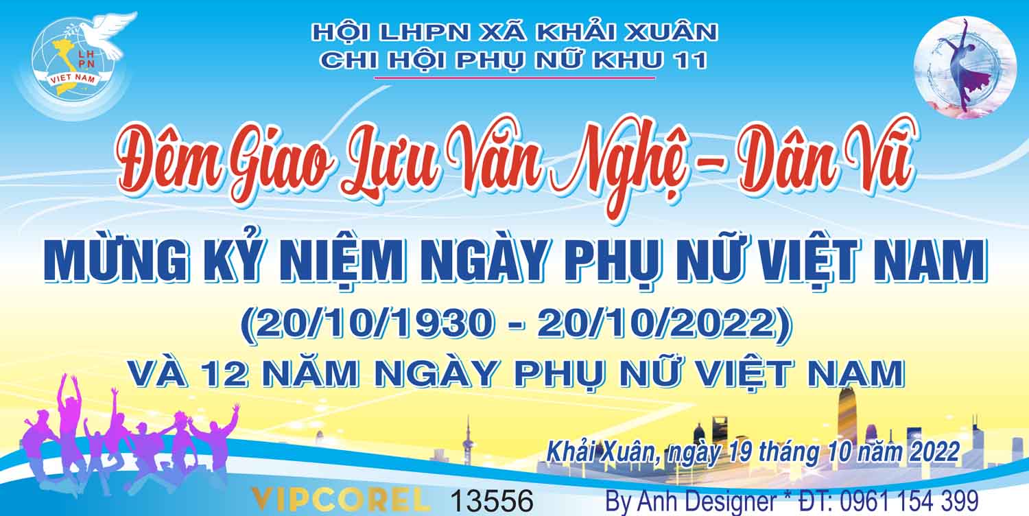 Đêm giao lưu văn nghệ – dân vũ 20/10 file corel
