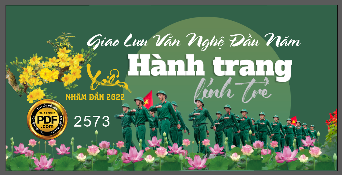Market giao lưu văn nghệ đầu năm – hành trang lính trẻ file CDR