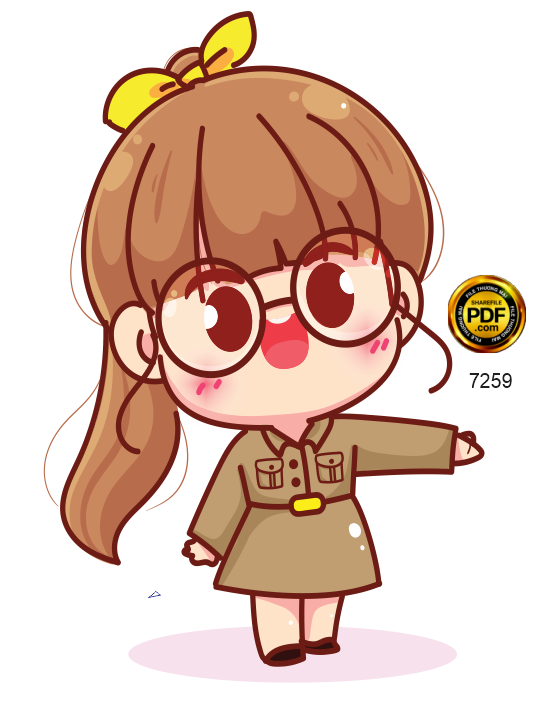 Graphics chibi cô gái đeo kính dễ thương