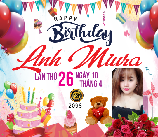 Market Happy birthday Linh Miura lần thứ 26 file CDR