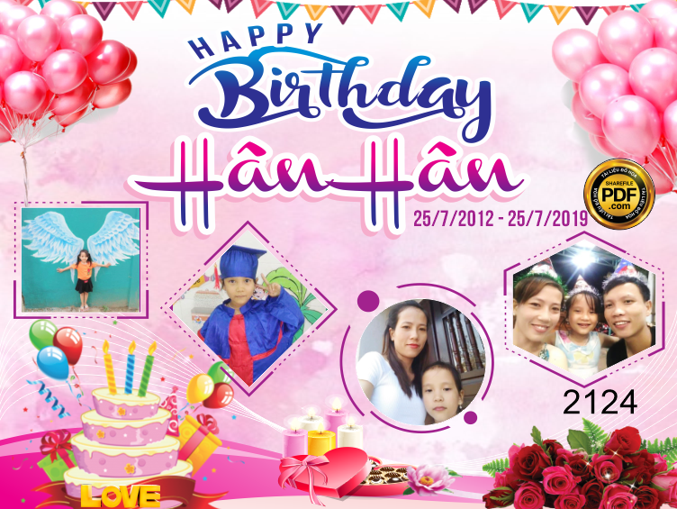 Market Happy birthday Hân Hân file CorelDRAW x5