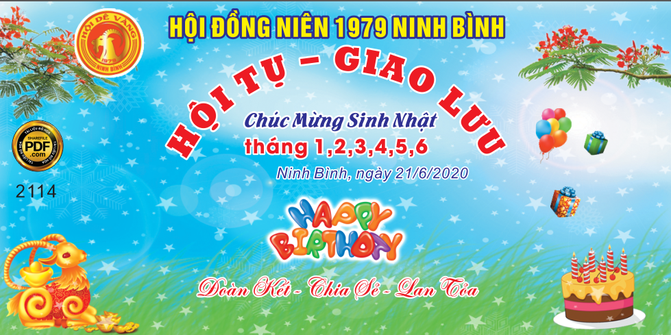 Market chúc mừng sinh nhật hội đồng niên 1979 Ninh Bình