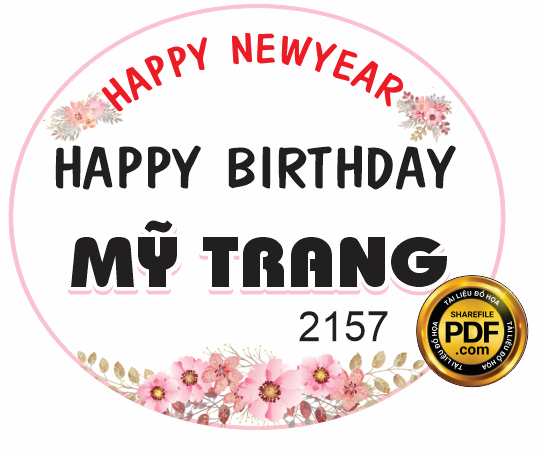Market bảng tên sinh nhật happy birthday bé Mỹ Trang