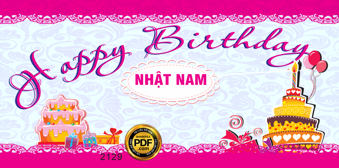 Market Happy Birthday Nhật Nam file CorelDRAW x5