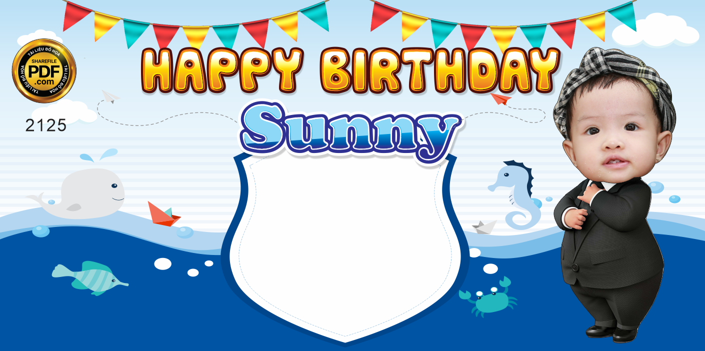 Market phông Happy Birthday Sunny #3 file CDR